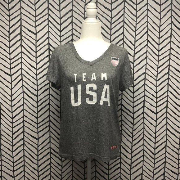 Team Apparel Tops - Team USA Olympics Pyeongchange V-Neck Tee